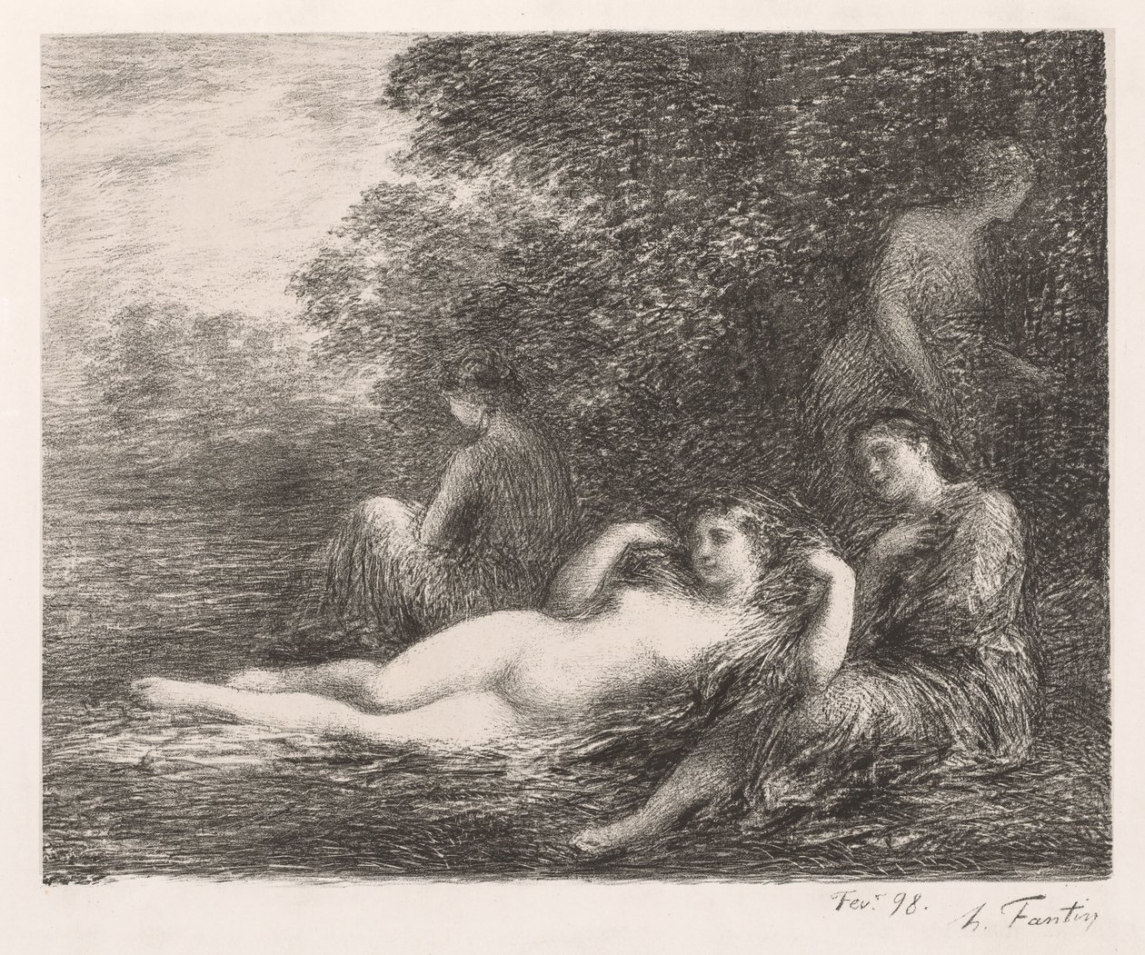 The Baders, 1898. av Ignace Henri Jean Fantin Latour