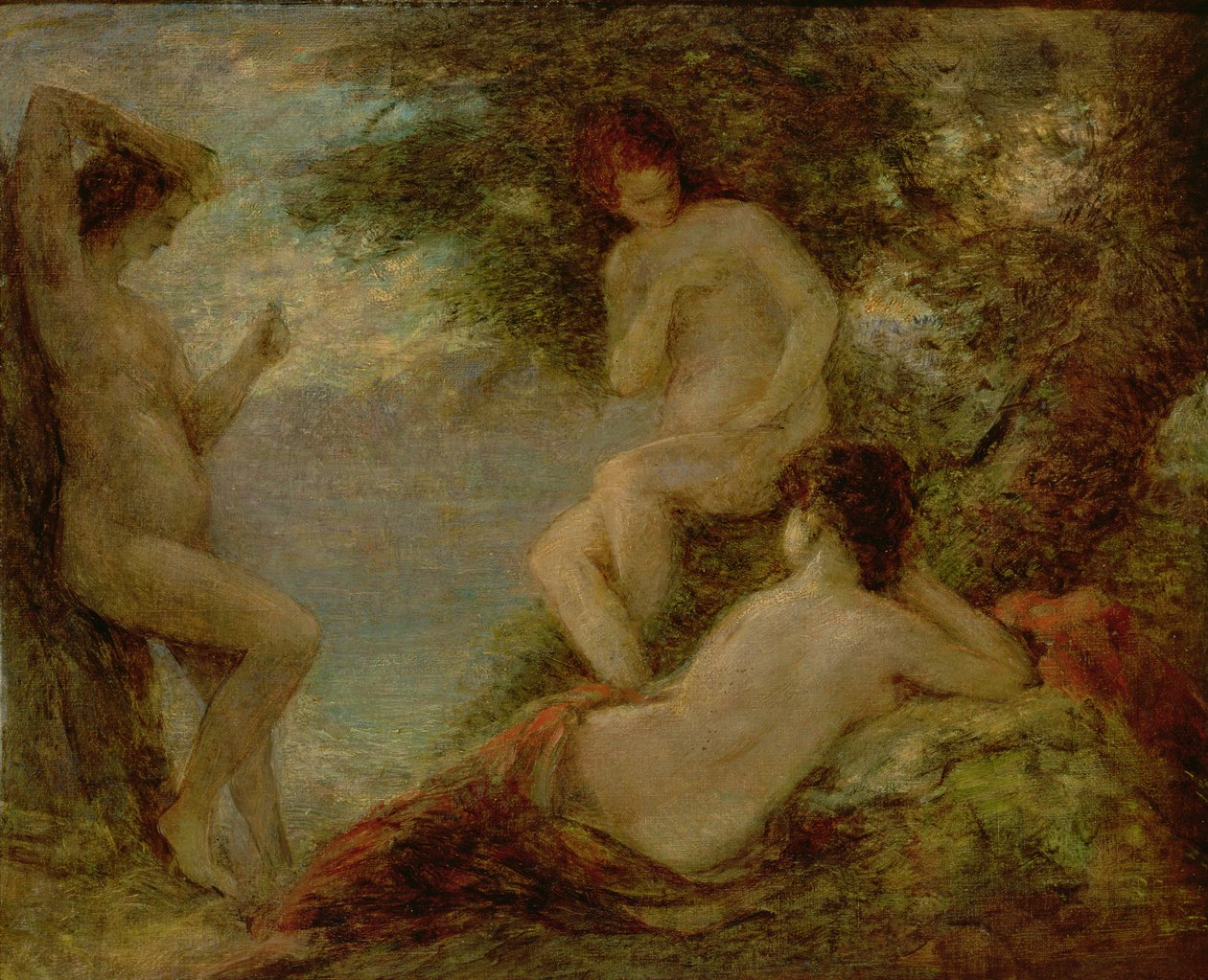 The Bathers, ca. 1904 (olje på lerret) av Ignace Henri Jean Fantin Latour