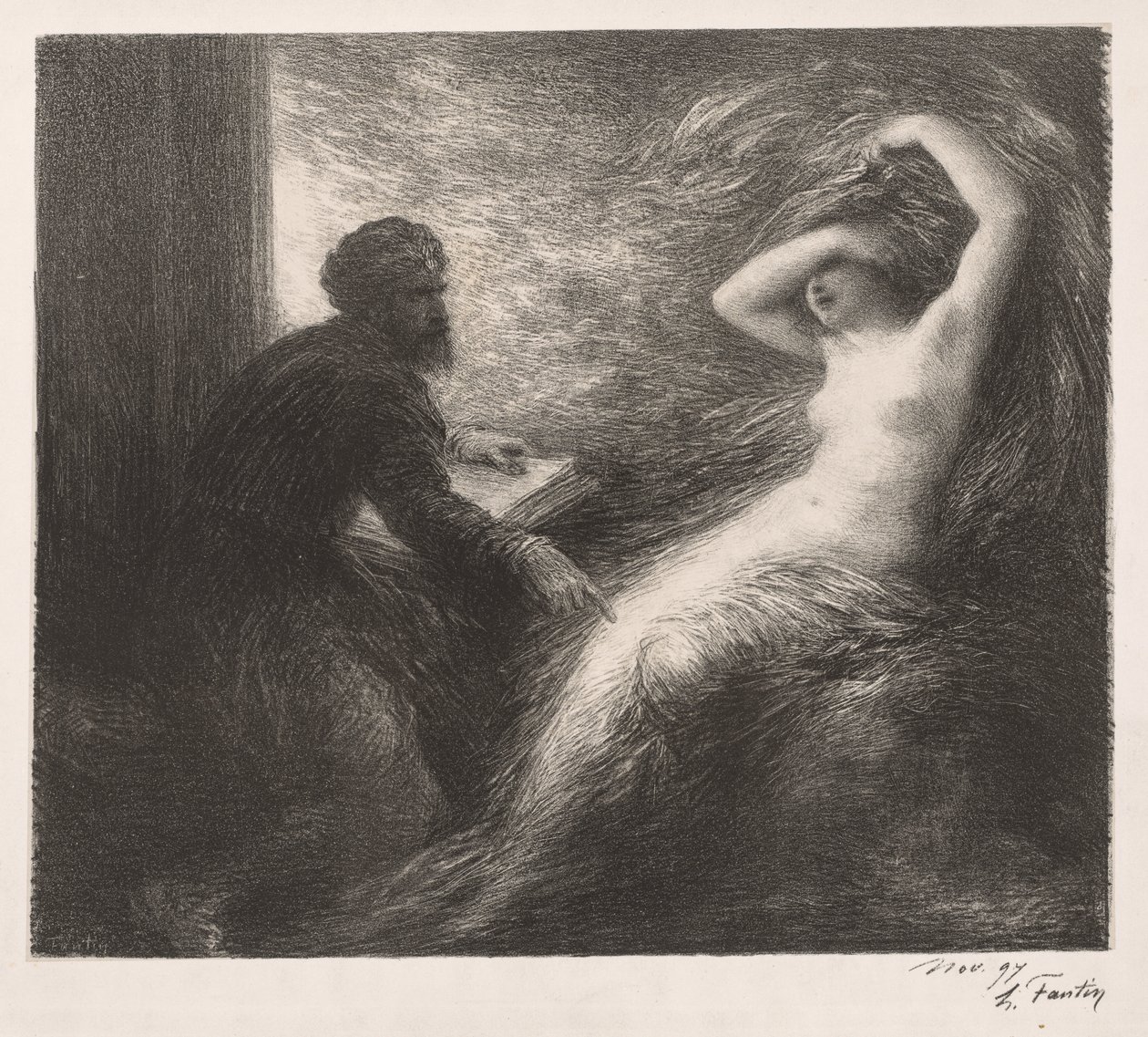 Fremkallingen av Kundry, 1898. av Ignace Henri Jean Fantin Latour