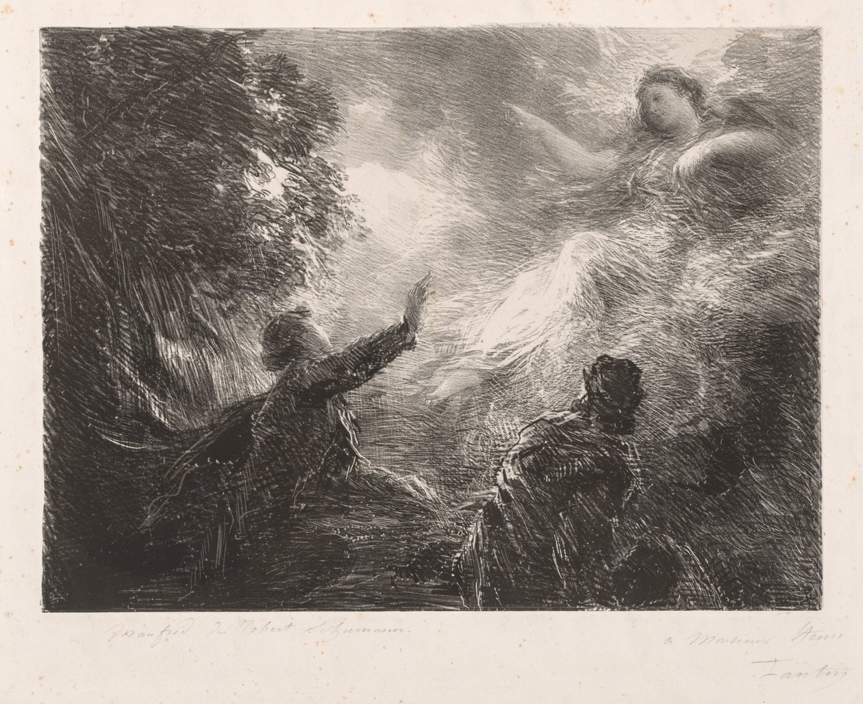 Alpenes fe, 1873. av Ignace Henri Jean Fantin Latour