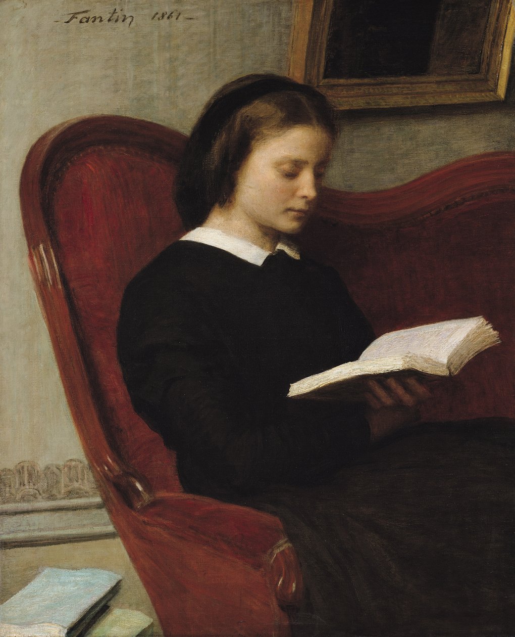Leseren, 1861 av Ignace Henri Jean Fantin Latour