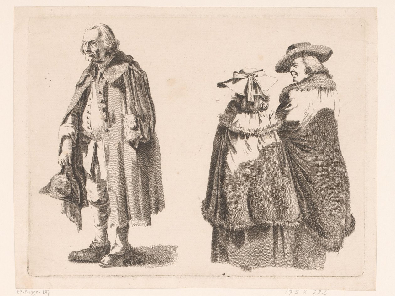 Komposisjon med tre stående figurer av Ignace Joseph de Claussin (attributed to)