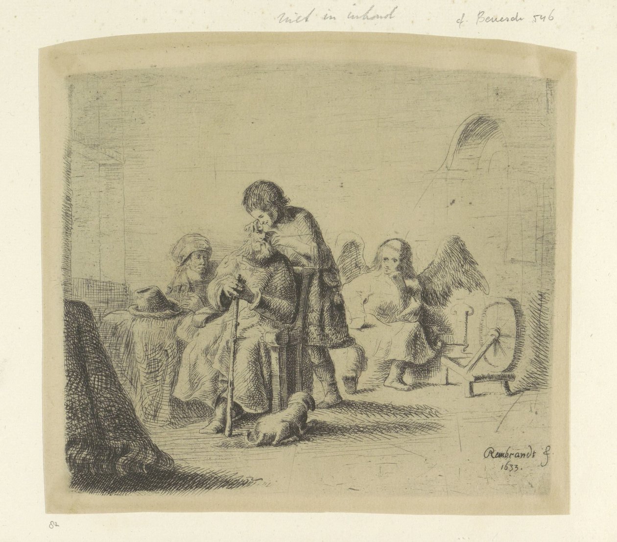 Genezing van de blinde Tobias Samling av åttifem originaltrykk (serietittel) av Ignace Joseph de Claussin