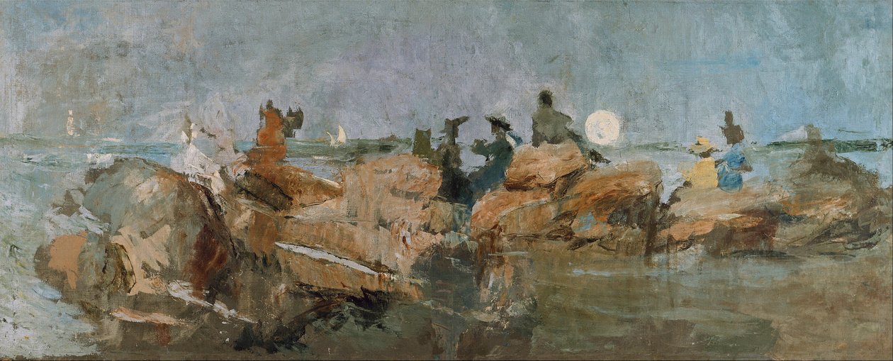 Skumring på moloen III av Ignacio Pinazo Camarlench
