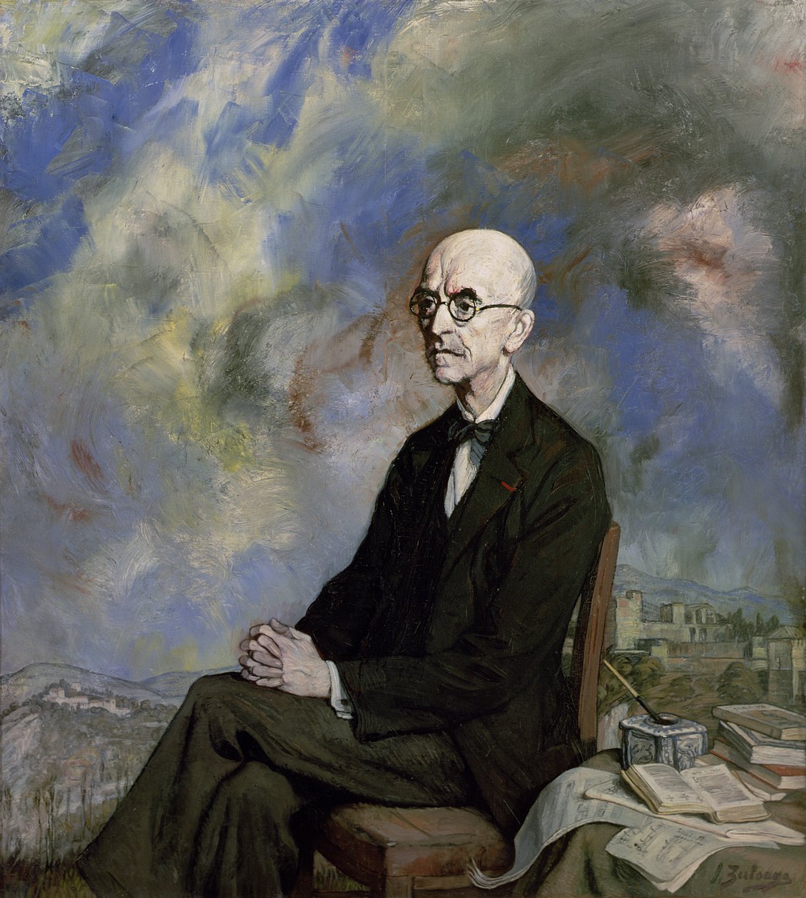Portrett av Manuel de Falla (1876-1946) 1932 av Ignacio Zuloaga y Zabaleta