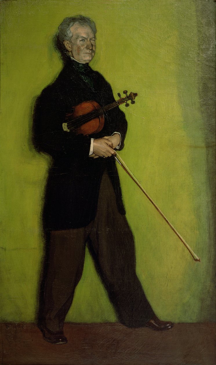 Portrett av fiolinisten Larrapide, 1910 av Ignacio Zuloaga y Zabaleta
