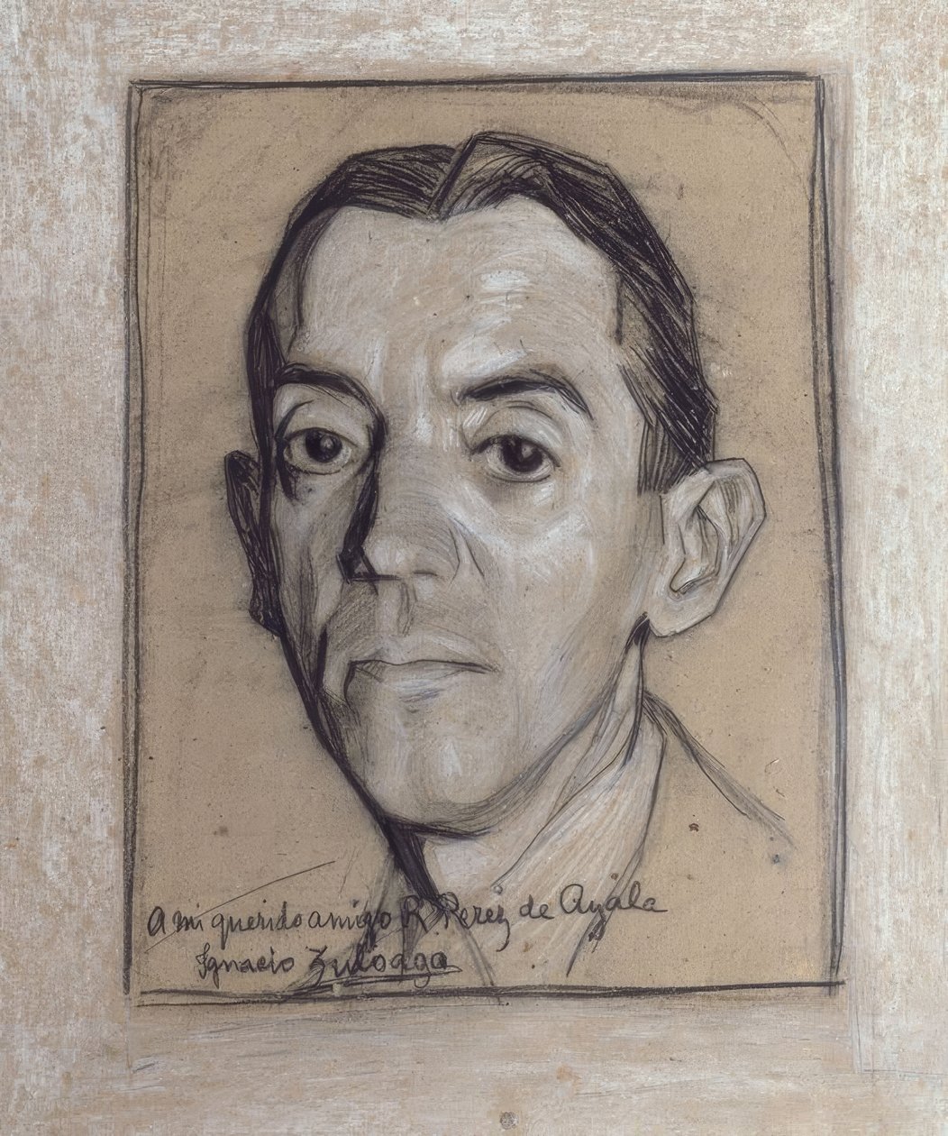 PORTRETT AV RAMON PEREZ DE AYALA (1888–1962) SPANSK FORSKRIVTTER OG JOURNALIST - TEGNING - GENERASJON AV 1914 av Ignacio Zuloaga