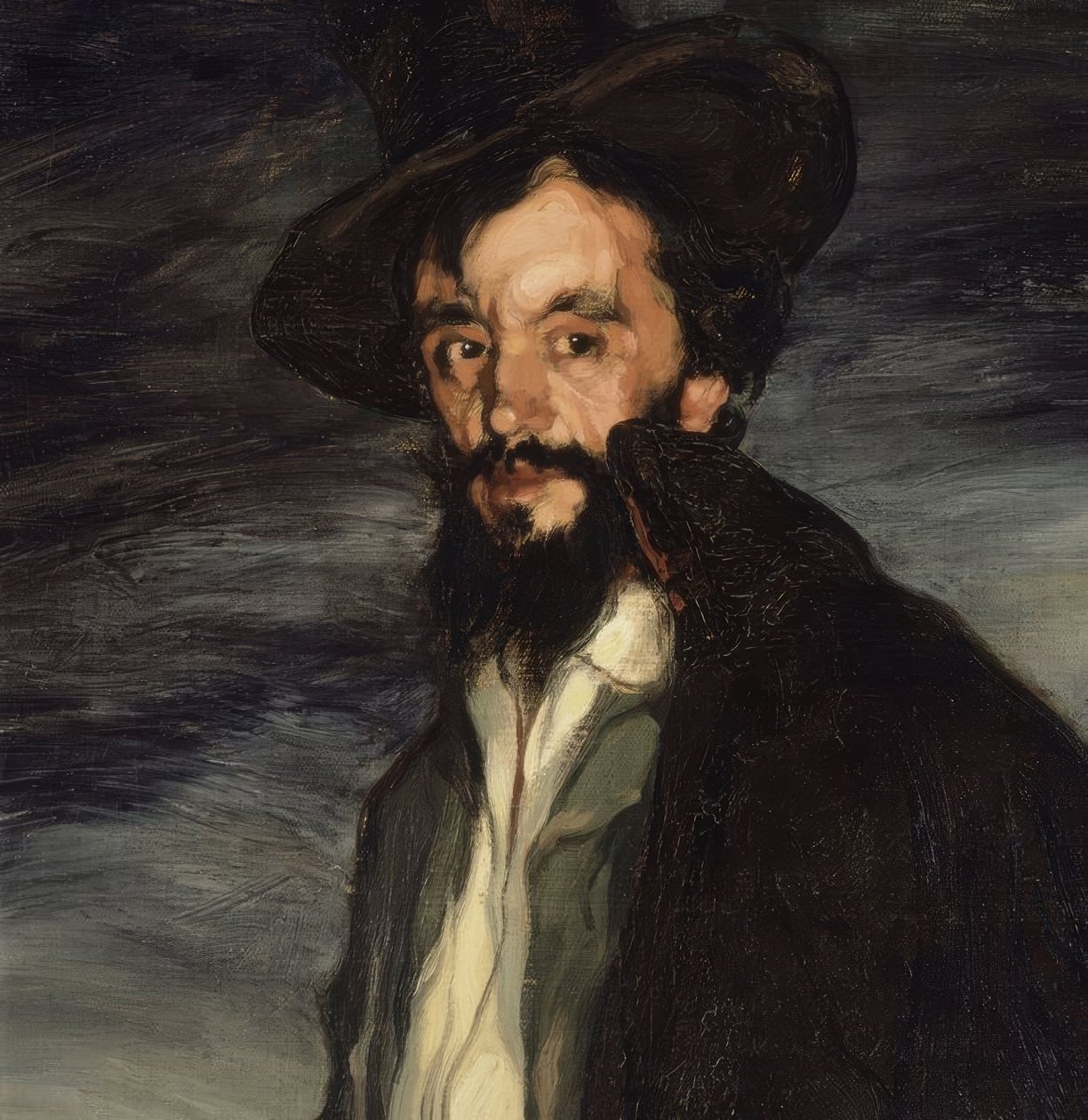 DETALJ ”PORTRETT AV MALEREN PABLO URANGA” –1905 – OLEO LERT, 146 × 115,5 CM av Ignacio Zuloaga y Zabaleta