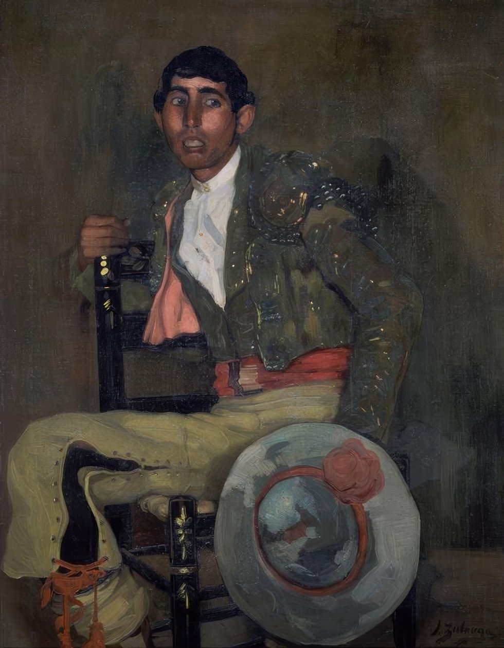 EL PICADOR - TYVENDE ÅRHUNDRE - OLJE / STOFF - 137X115 CM av Ignacio Zuloaga y Zabaleta