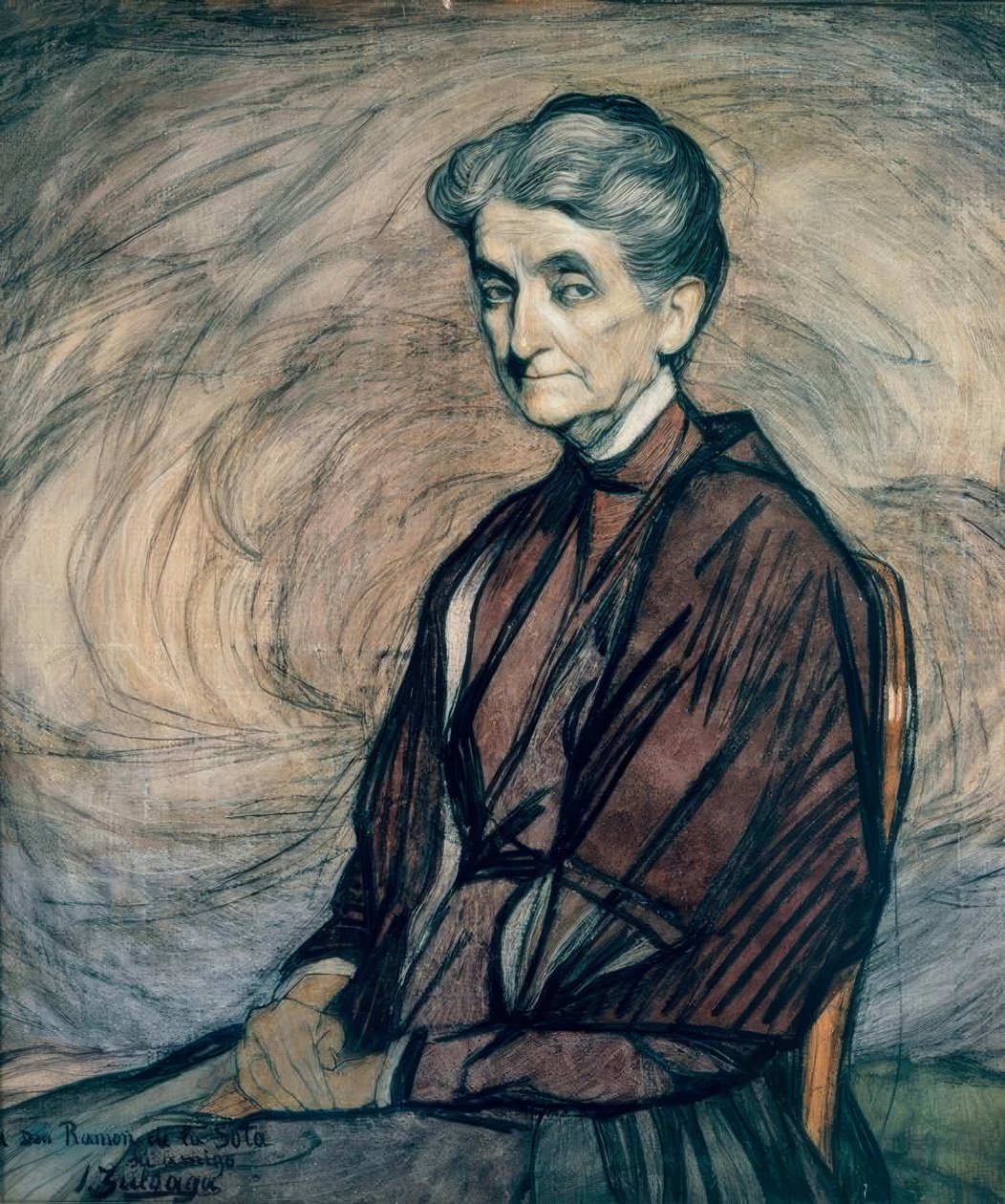 I. Zuloaga, Bildnis Señora de la Sota av Ignacio Zuloaga y Zabaleta