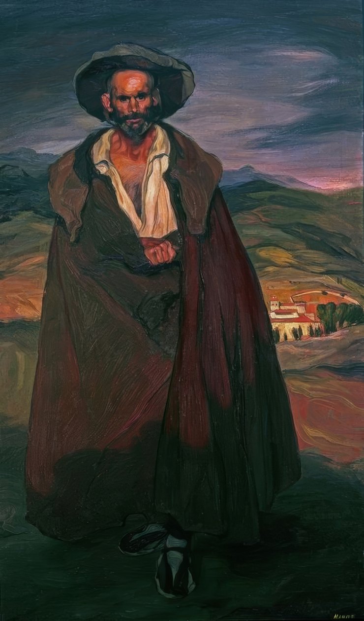 Man from Segovia’, 1906, Olje på lerret, 191 × 116 cm, AS00918 av Ignacio Zuloaga y Zabaleta