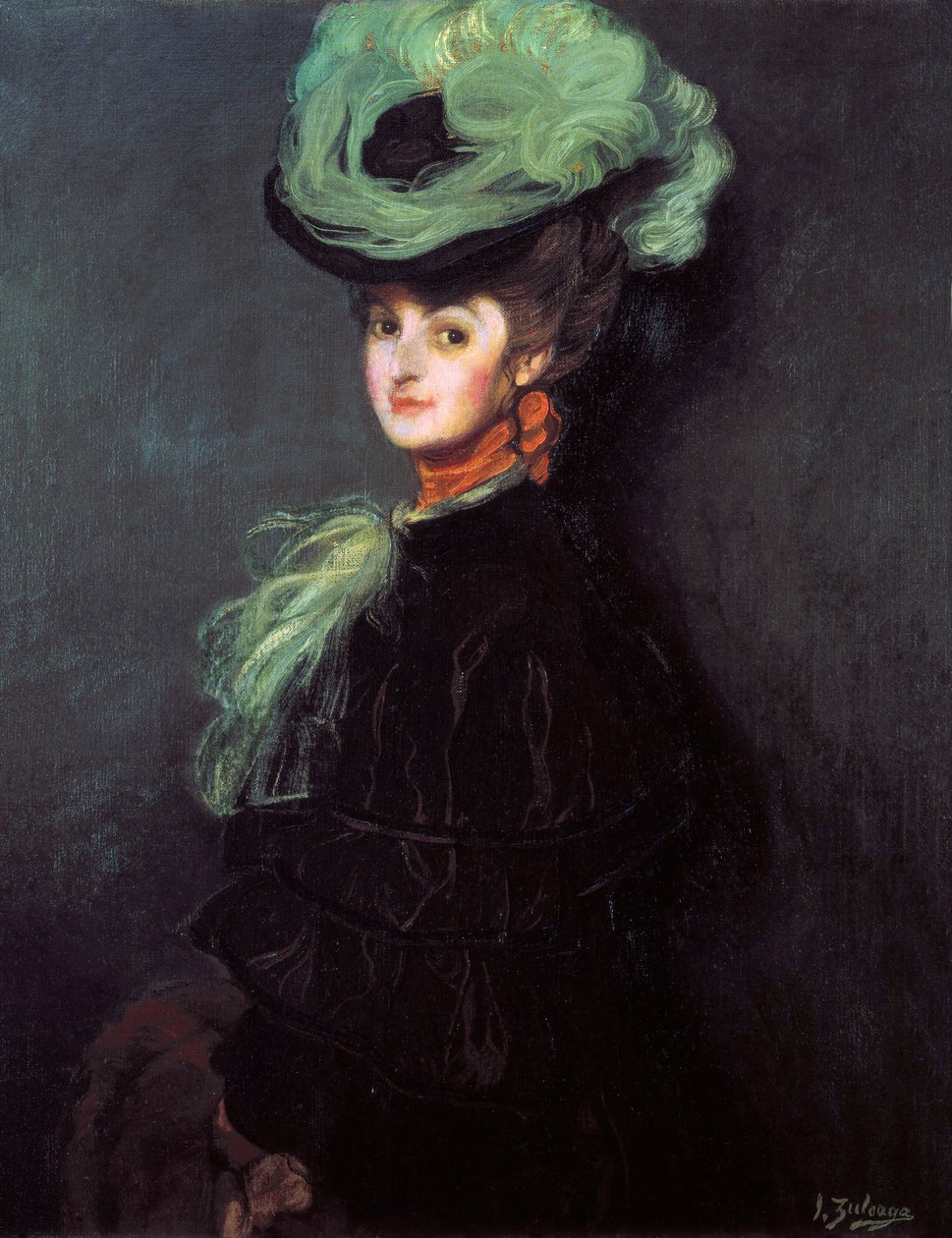 Portrett av Anny Bourdin (?) av Ignacio Zuloaga y Zabaleta