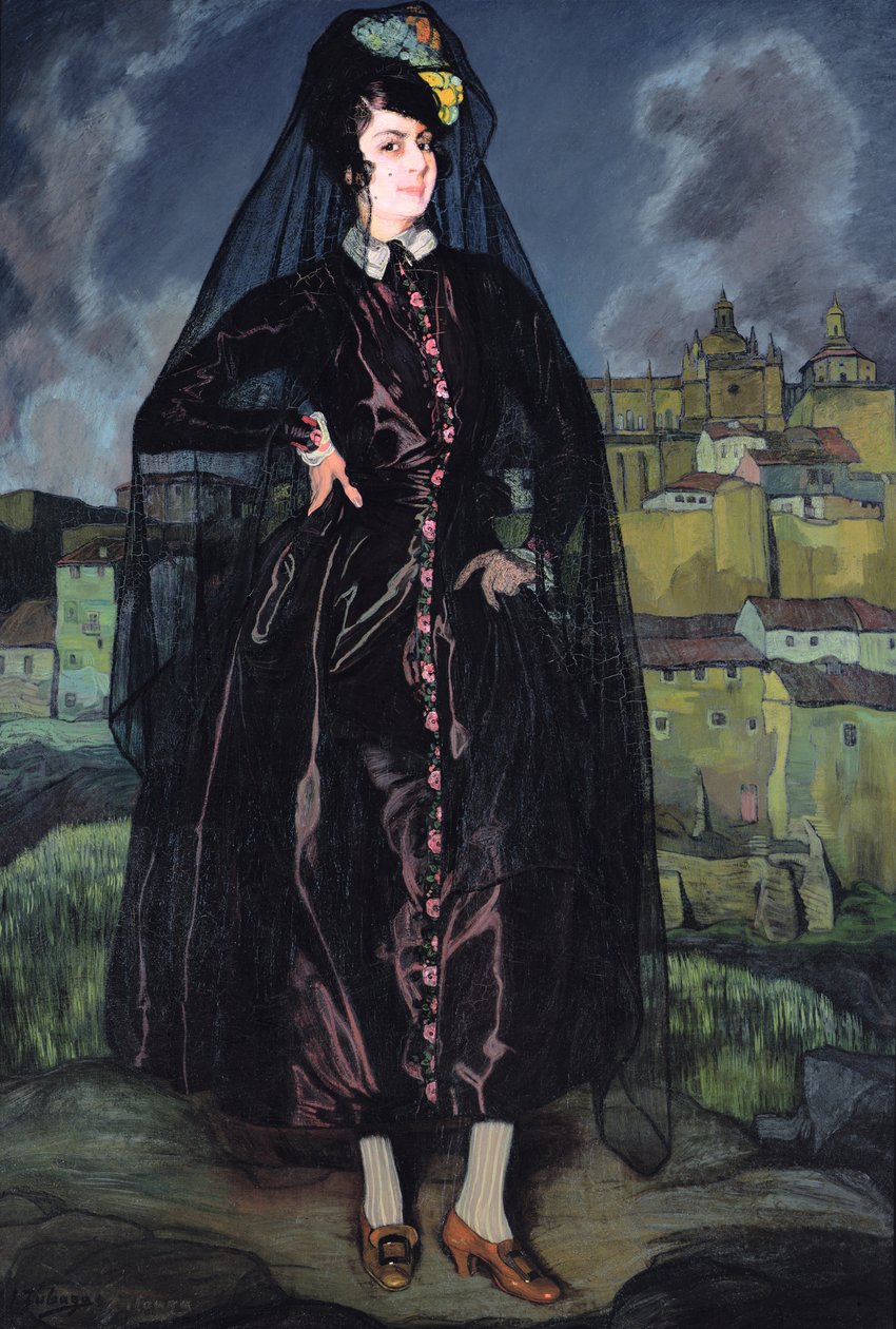 Portrett av Anita Ramirez i svart, 1916 av Ignacio Zuloaga y Zabaleta
