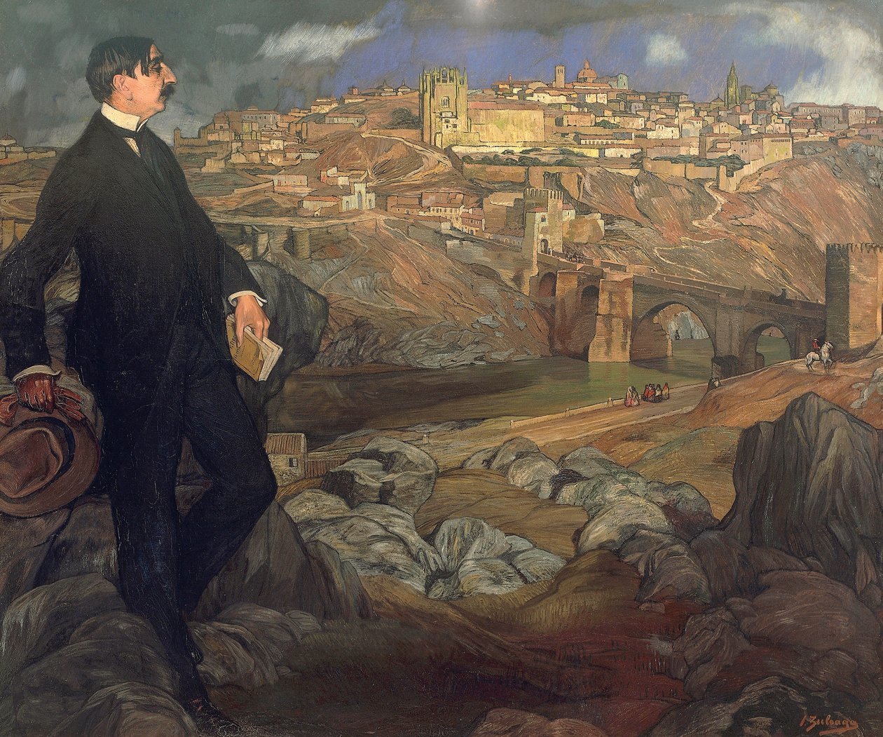 Portrett av Maurice Barres (1862-1923) av Ignacio Zuloaga y Zabaleta