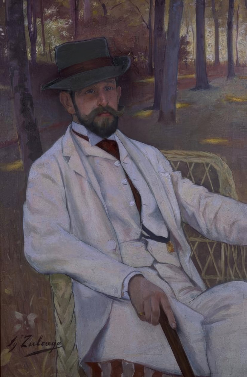 PORTRETT AV MARQUES DE VILLAMARCIEL - CIRCA 1892 - O / L - 91X61 CM av Ignacio Zuloaga y Zabaleta