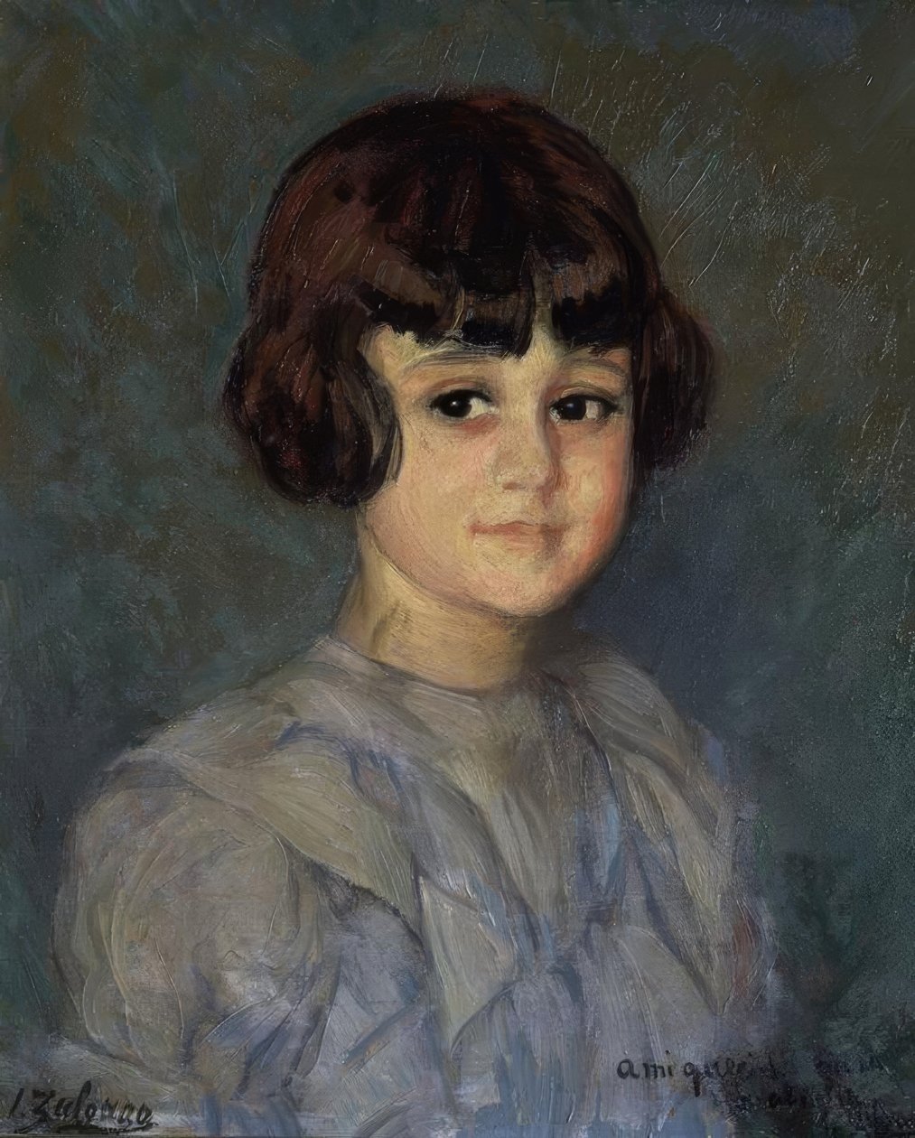 PORTRETT AV BARNEDATERTEN HANS - TYVENDE ÅRHUNDRE av Ignacio Zuloaga y Zabaleta