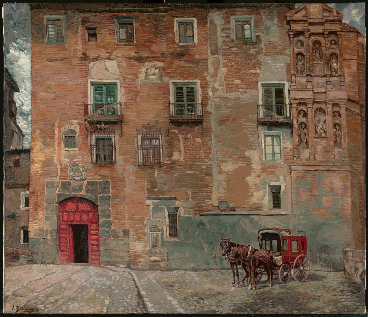 Huset til biskopen av Tarazona, tidlig på 1930-tallet. av Ignacio Zuloaga y Zabaleto