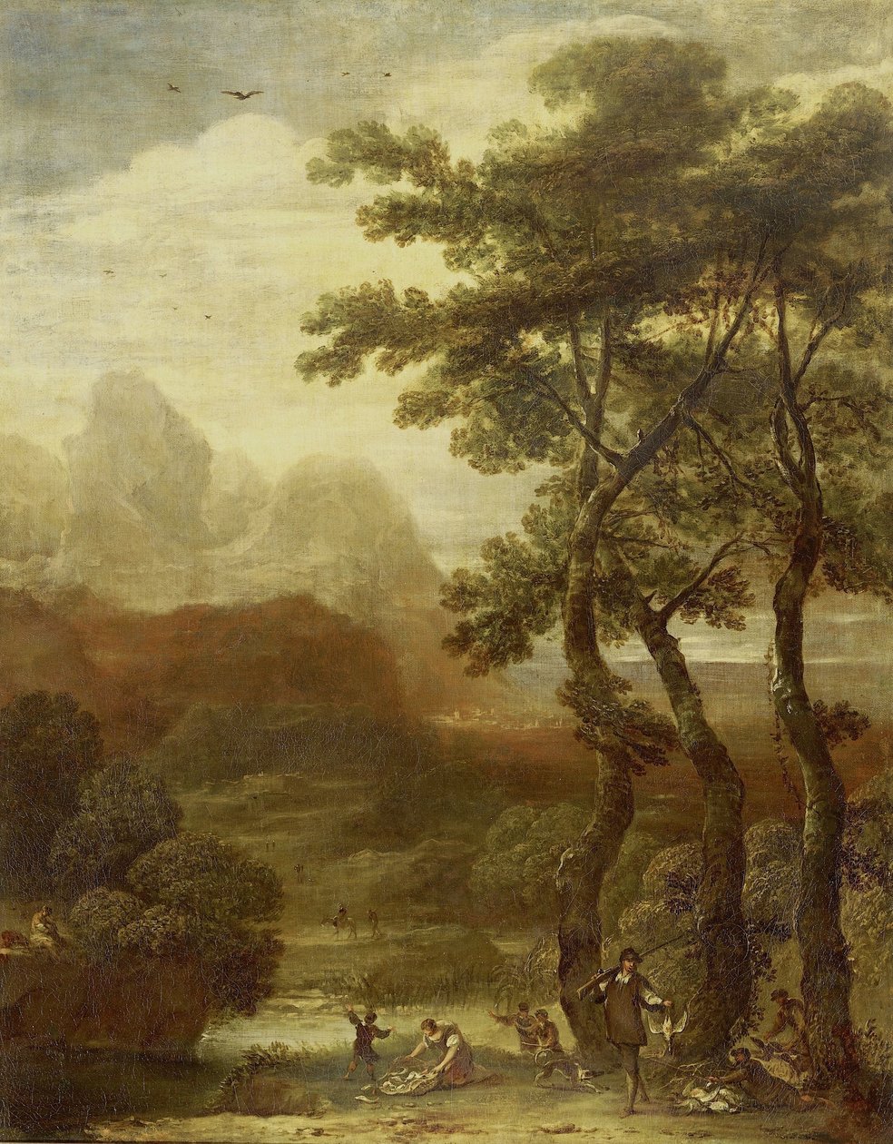 Landskap med jegere av Ignacio de Iriarte