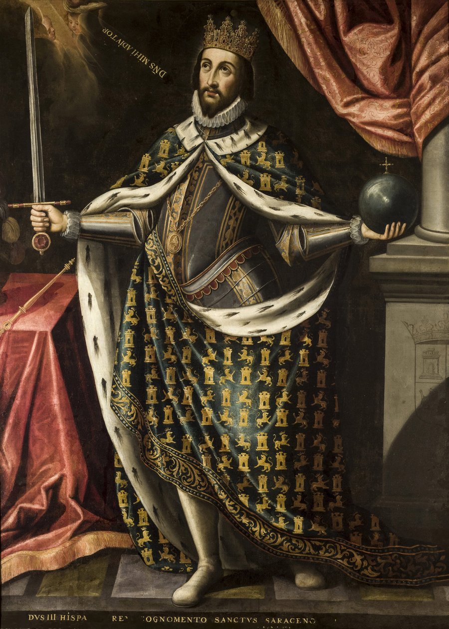 Kong Ferdinand den hellige av Ries, Ignatius av (ca. 1612-1661), ca. 1655-1665. olje på lerret av Ignacio de Ries