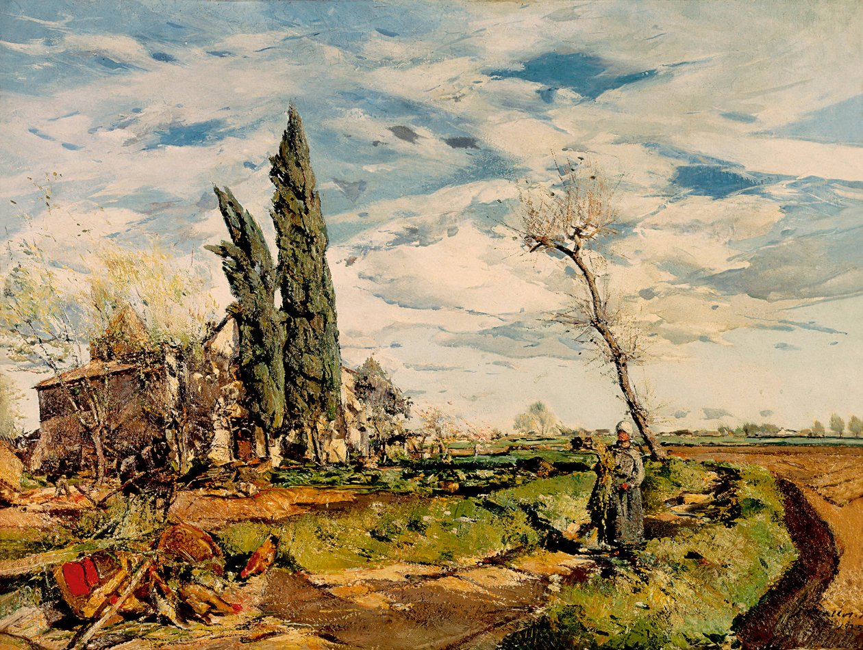 "" Kapellet "" Maleri av Ignasi Mallol (1892-1940). 1925. Barcelona. Nasjonalmuseet for kunst i Catalonia. av Ignasi Mallol Casanovas