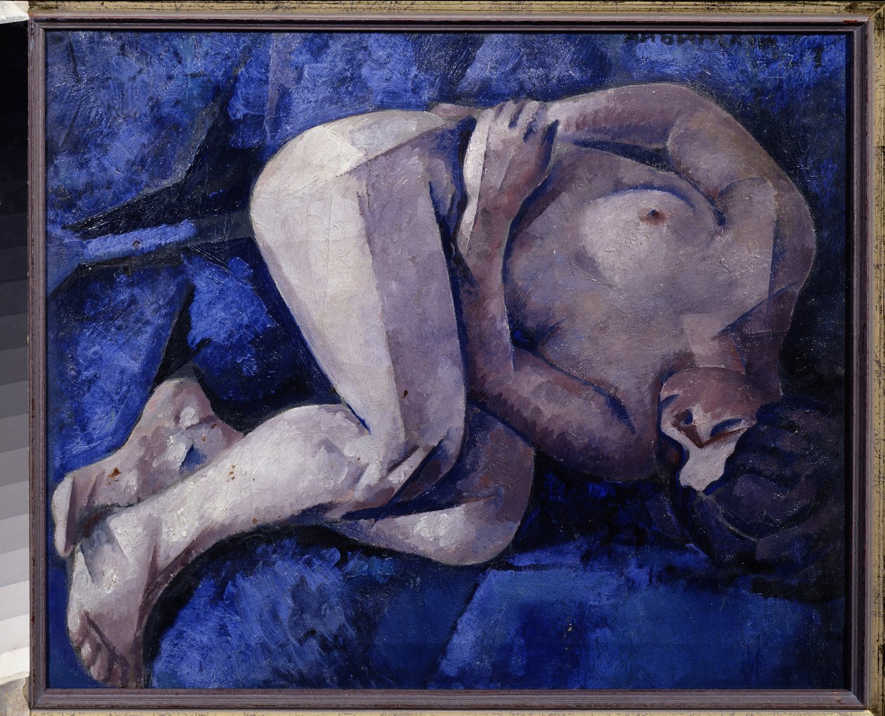 På sengen (på sofaen). Maleri av Ignati Ignatyevich Nivinsky (Nivinsky) (1881-1933), olje på lerret av Ignati Nivinsky