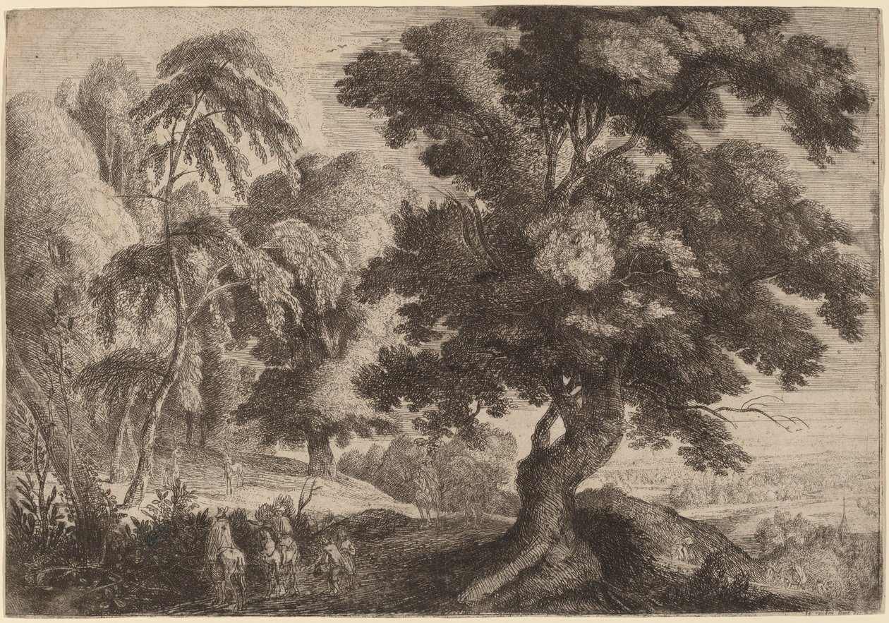 Landskap med to hjort av Ignatius van der Stock
