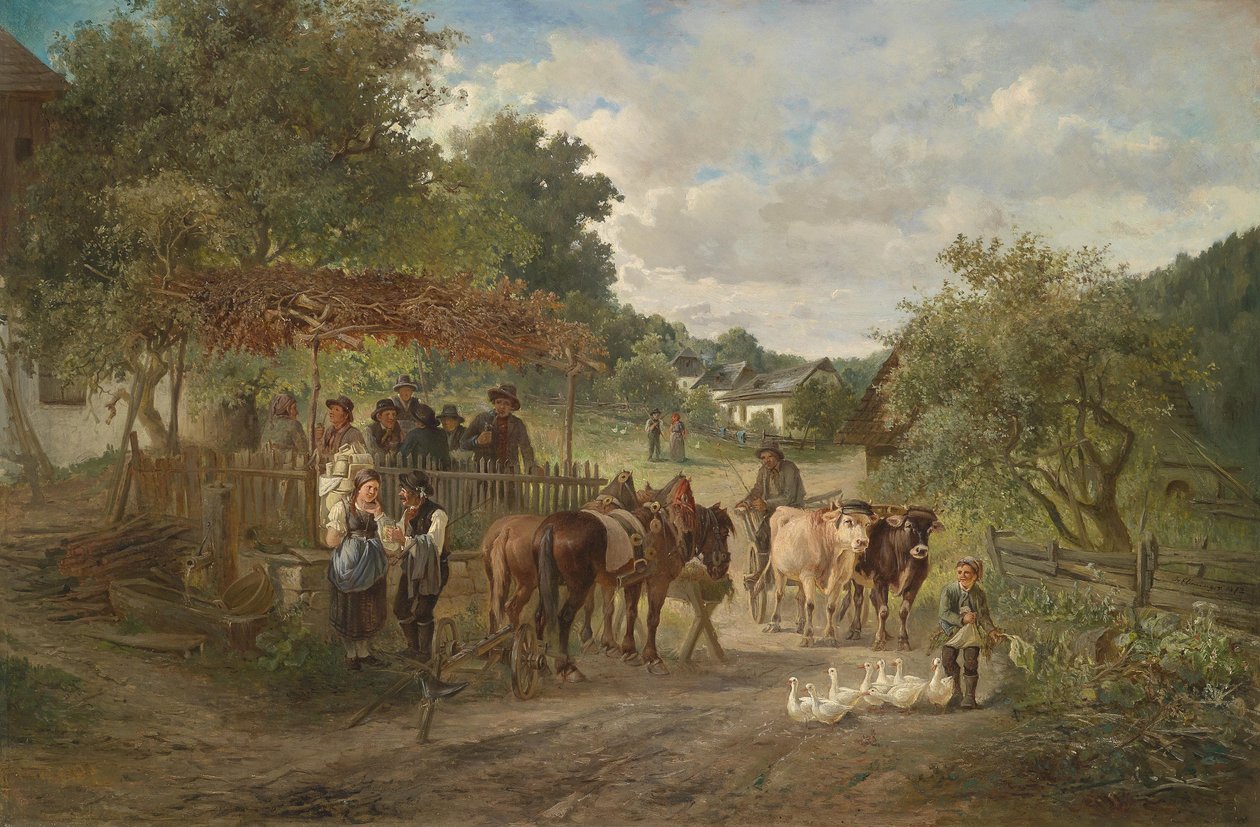 Dorfidylle av Ignaz Ellminger