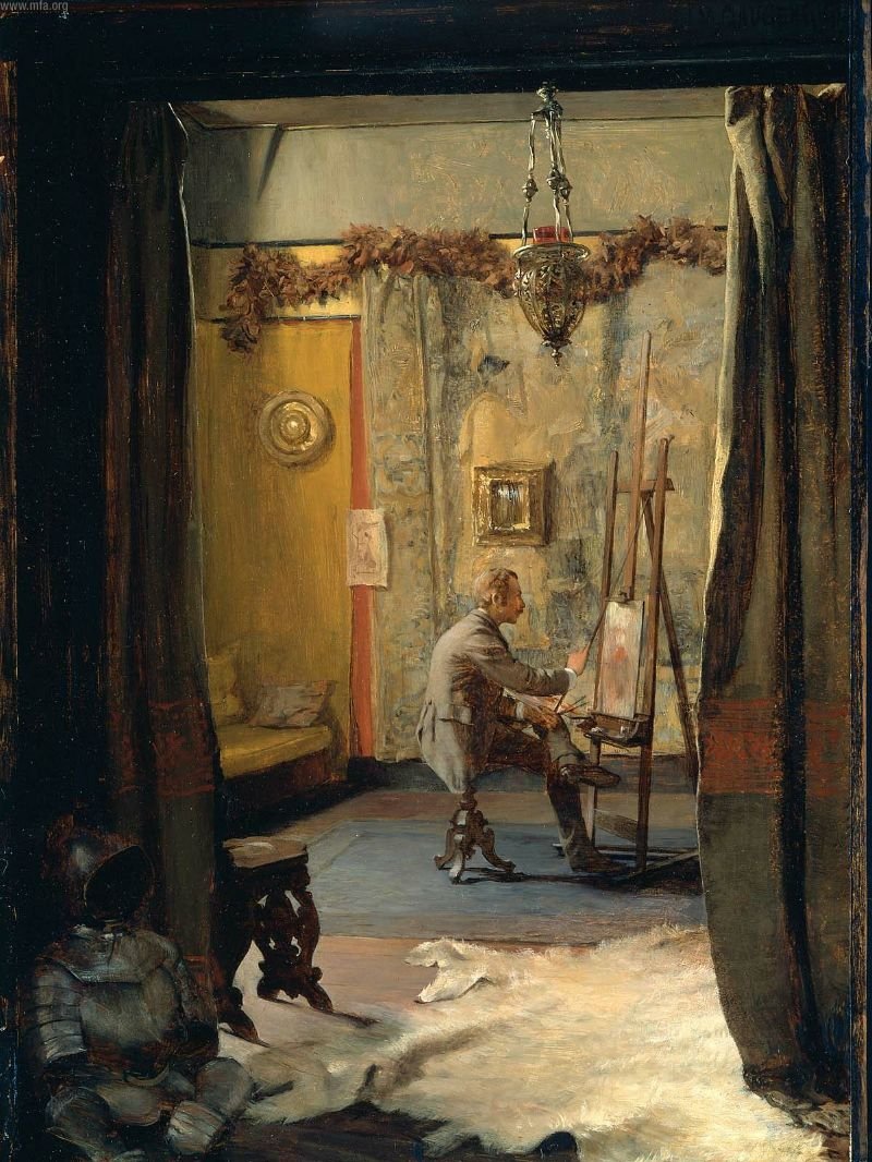 Atelieret hans, Selvportrett av Ignaz Marcel Gaugengigl