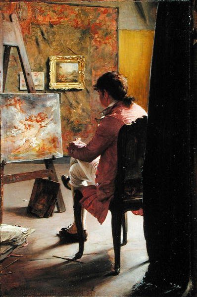 The Painter, ca. 1883 (olje på panel) av Ignaz Marcel Gaugengigl