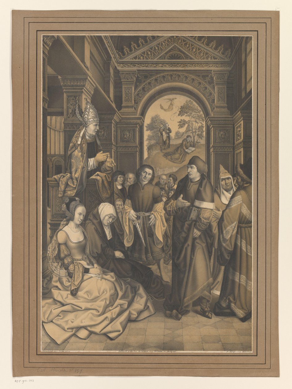 Saint Norbert forkynner for den vantro Tanchlin Verk fra samlingen til brødrene Boisserée (serietittel) Galerie des Frères Boisserée (serietittel) av Ignaz Bergmann
