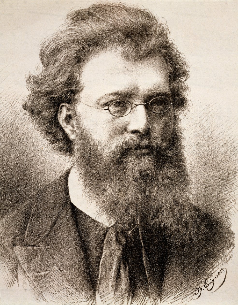 Portrett av Hans Richter (gravering) av Ignaz Eigner