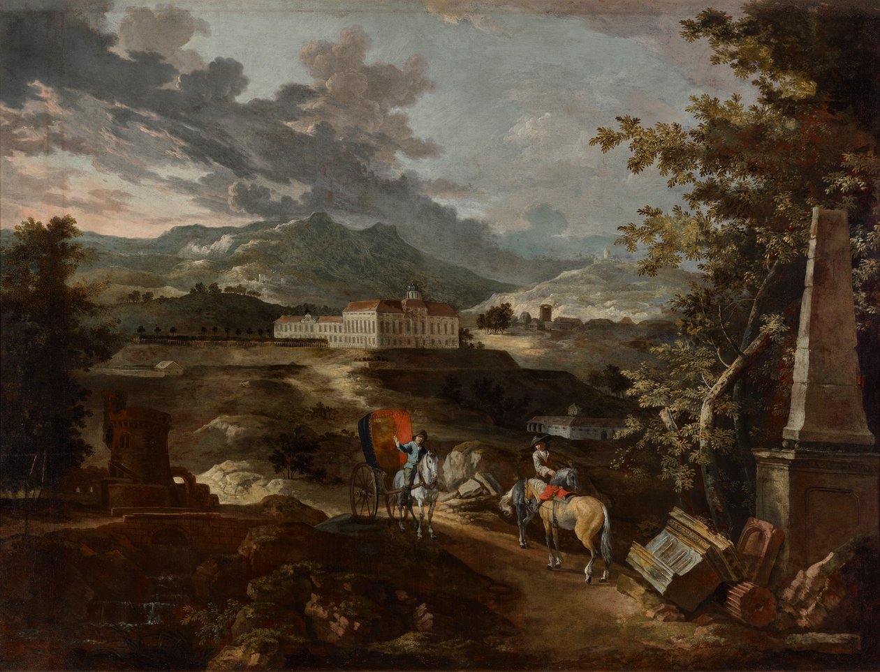 Landskap med Statenenberg slott av Ignaz Flurer