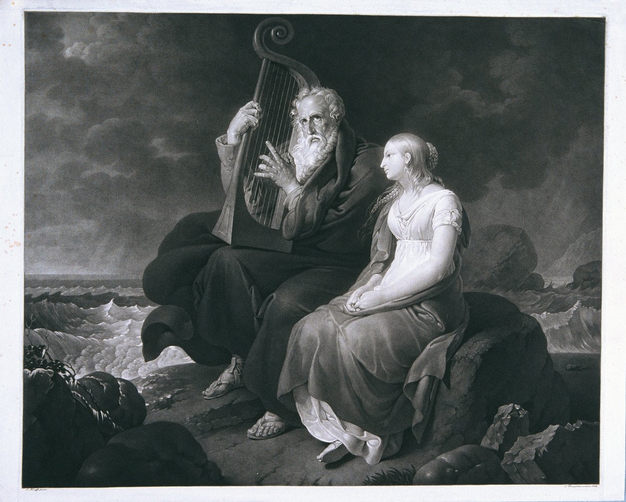 Ossian og Malvina av Ignaz Rungaldier
