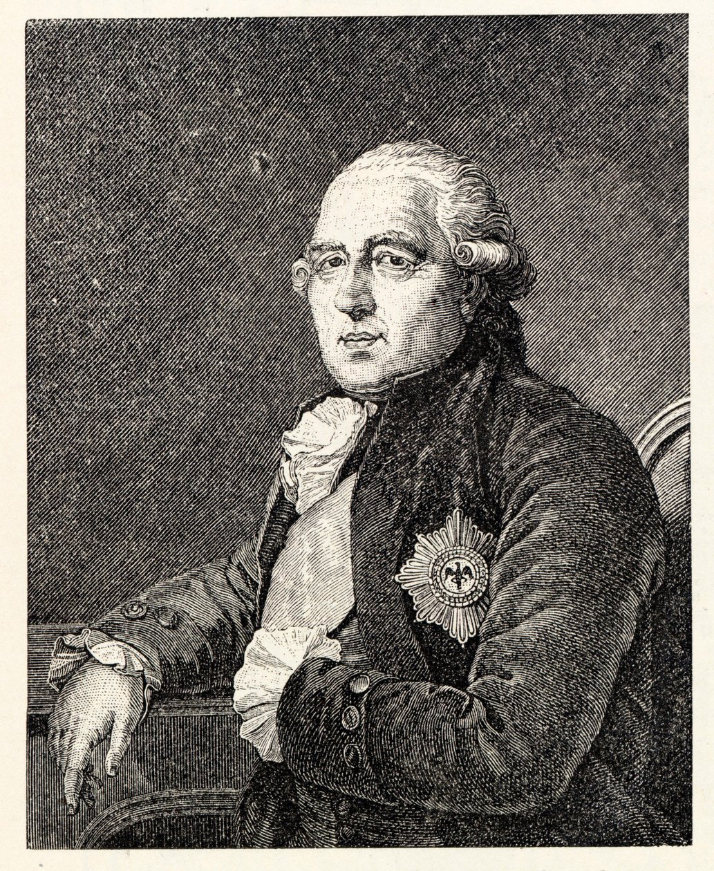 Portrett av Ewald Friedrich Graf von Hertzberg 1725-1795. av Ignaz Sebastian Klauber