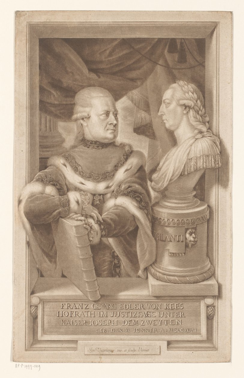 Portrett av Franz Georg, ridder av Kees av Ignaz Unterberger