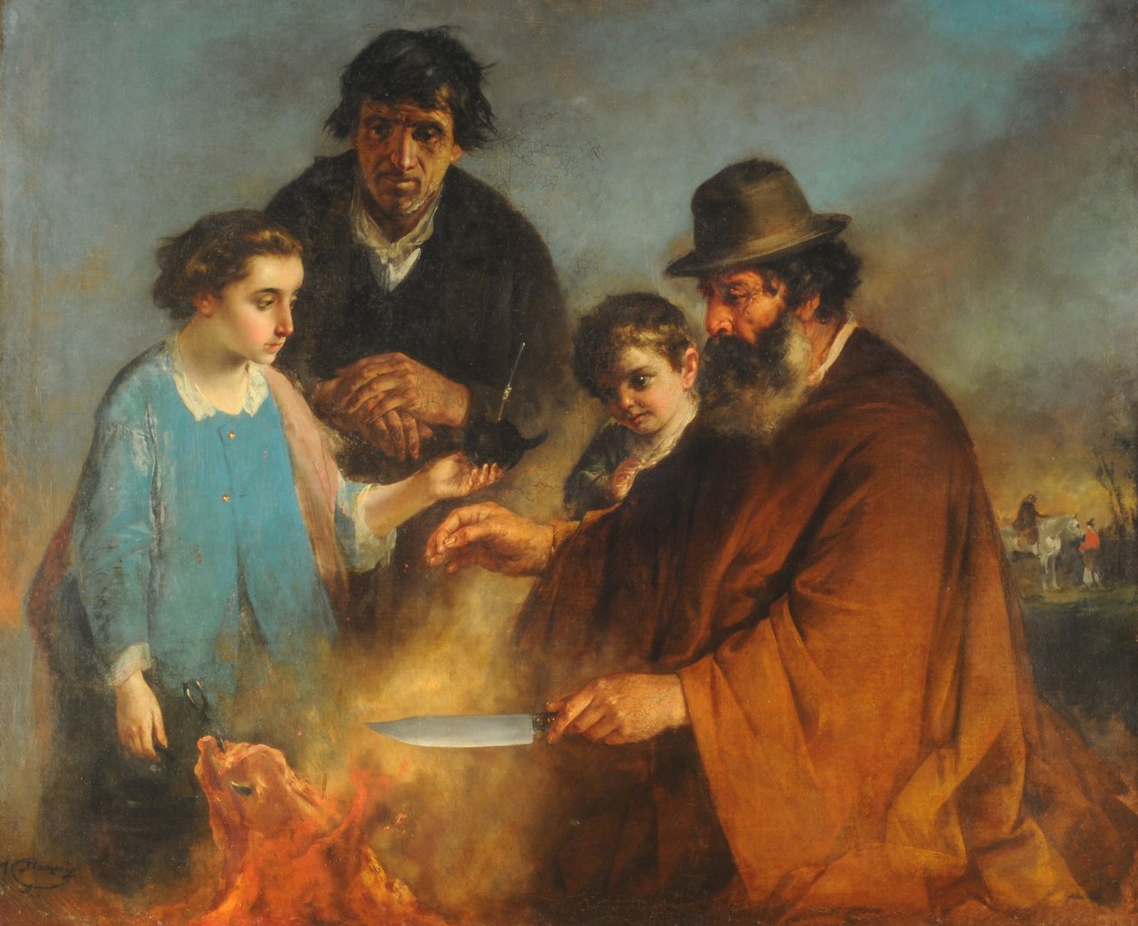 The Roast, ca. 1871 (olje på lerret) av Ignazio Manzoni