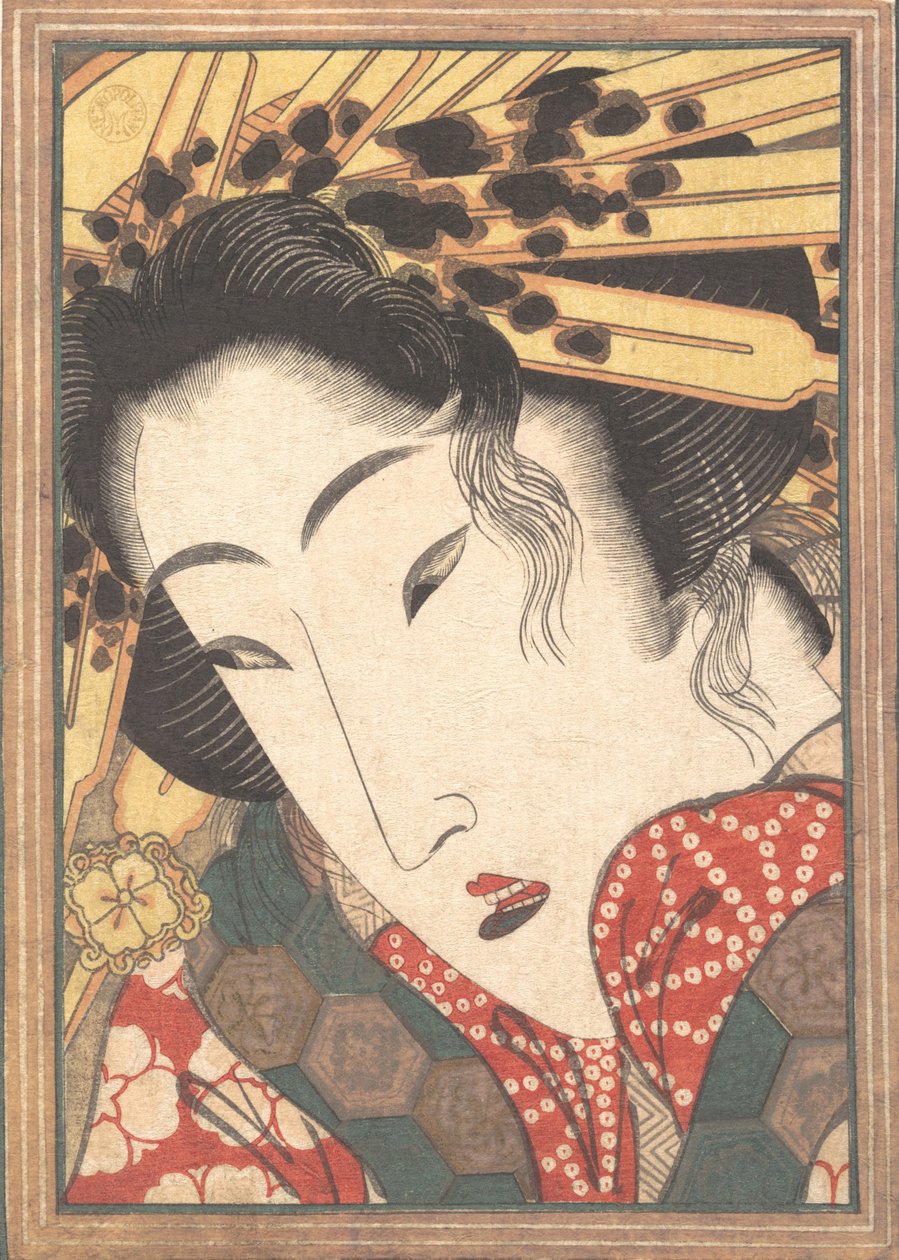 Avvist Geisha fra Passions Cooled by Springtime Snow, 1824. av Ikeda Eisen