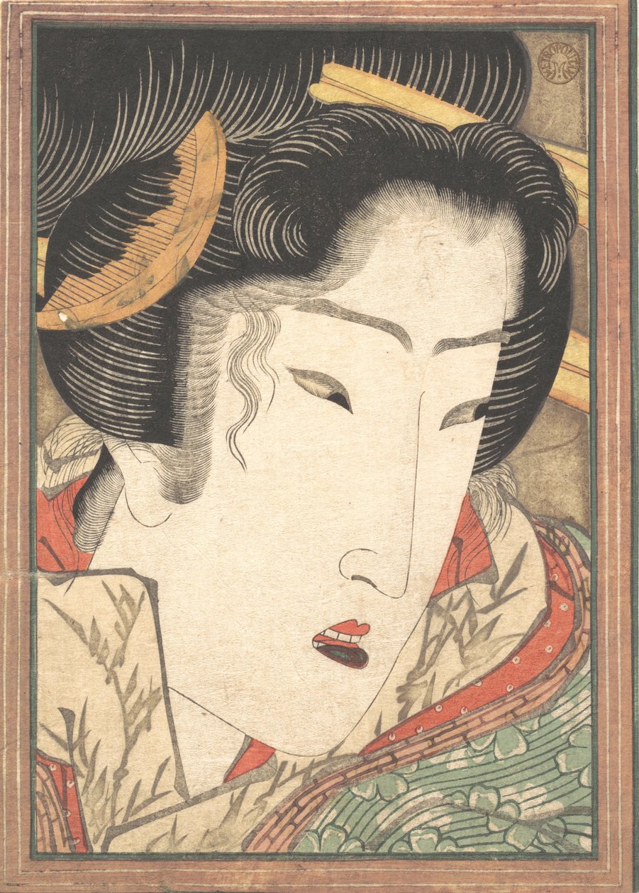 Avvist Geisha fra Passions Cooled by Springtime Snow, 1824. av Ikeda Eisen