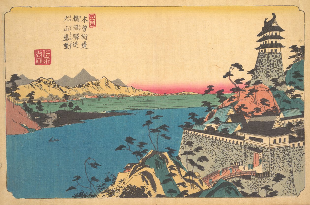 Slottet i Unuma, 1800-tallet. av Ikeda Eisen