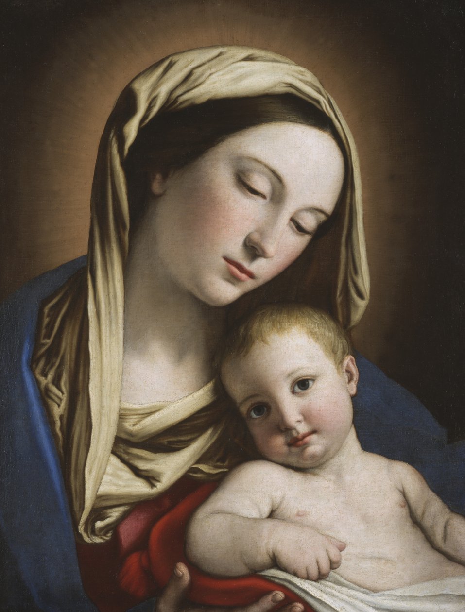 Madonna og barn av Il Sassoferrato