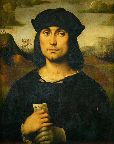 Portrett av Evangelista Scappi (tempera på tre) av Il  Francia