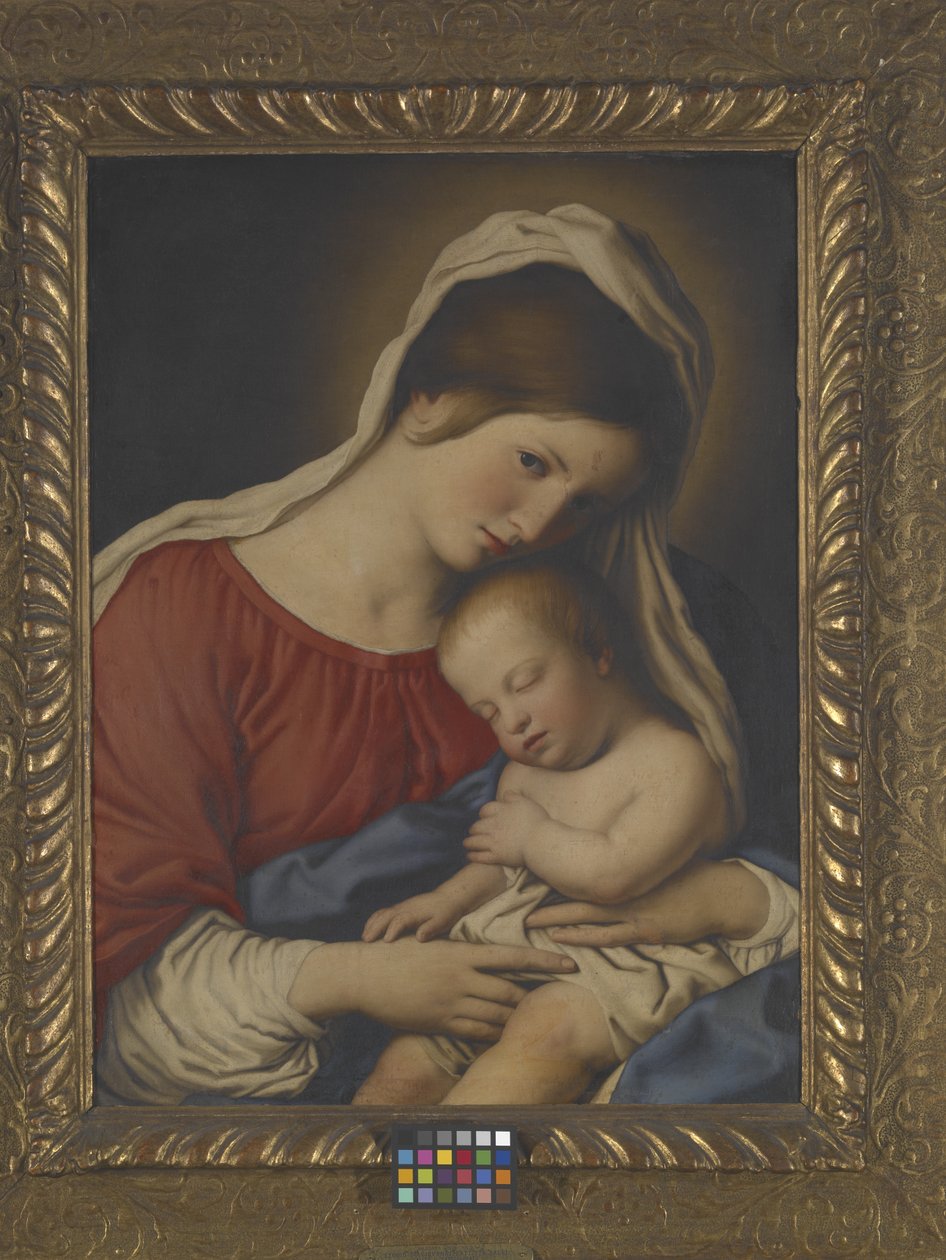 Madonna And Child (olje på lerret) av Il (1609 85) Sassoferrato