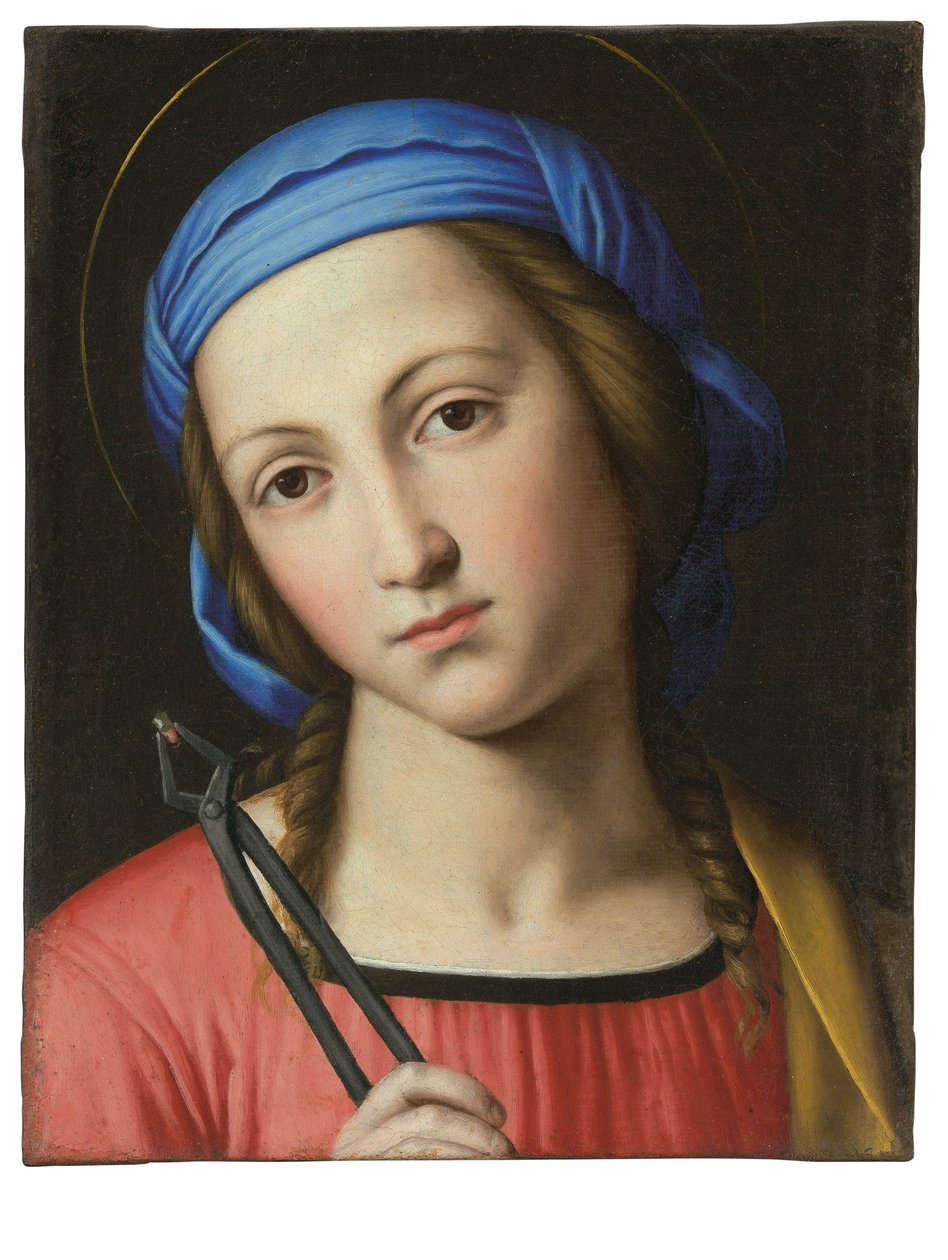 Saint Apollonia (olje på lerret) av Il  Sassoferrato