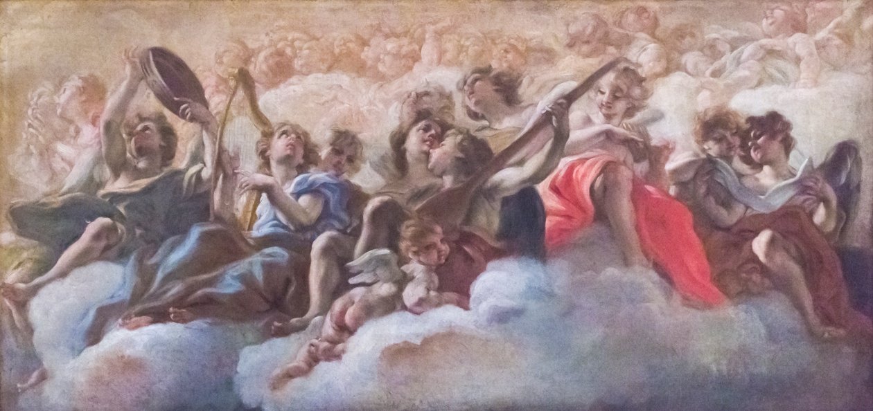 Konsert av engler av Il (1639 1709) Baciccio