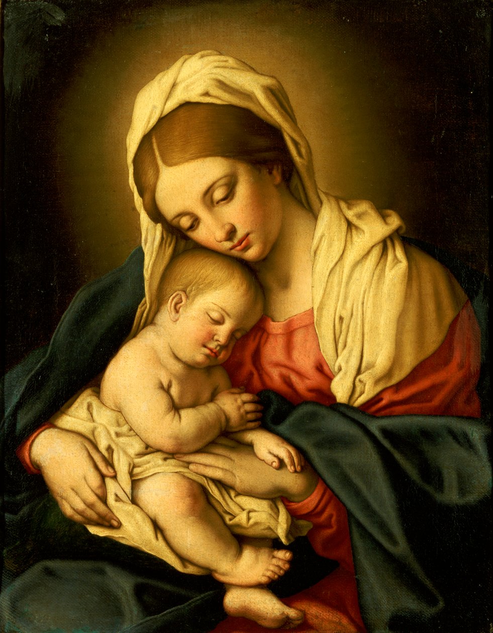 Madonnaen og barnet av Il Sassoferrato