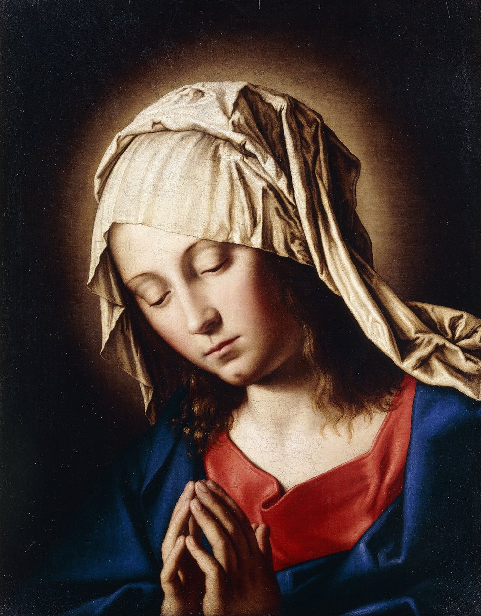 Madonnaen i bønn, av Il Sassoferrato