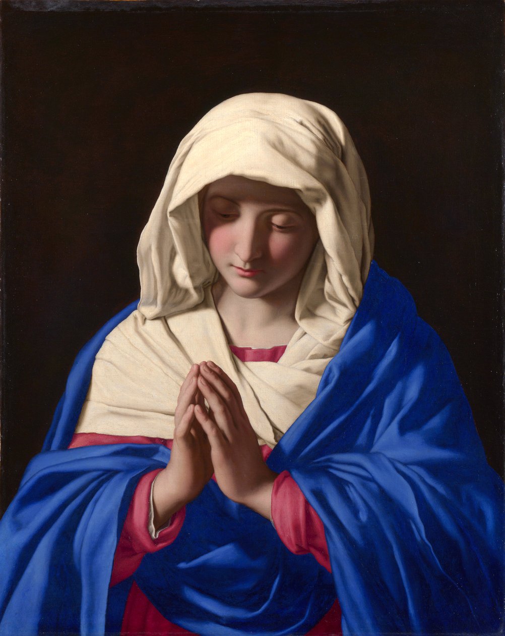 Jomfruen i bønn, 1640-50 av Il Sassoferrato