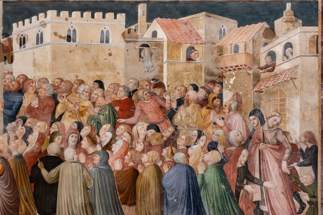 Detalj av fresker av Ilario and others Ugolino di Prete
