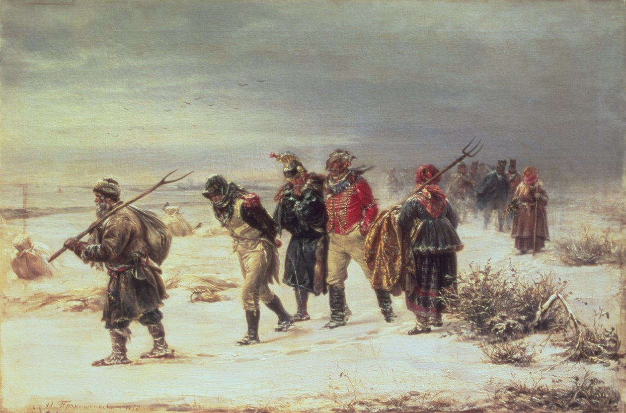 I året 1812 (Tiltrekningen fra Moskva) 1873 av Illarion Mikhailovich Pryanishnikov