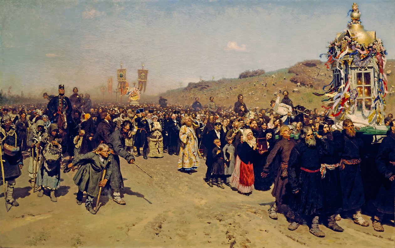 Religiøs prosesjon i Kursk Gubernia av Ilya Efimovich Repin